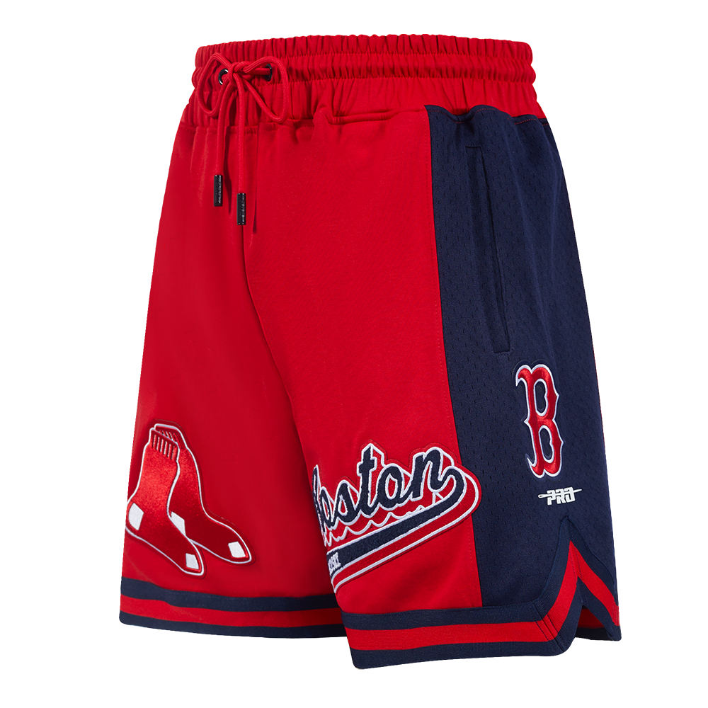 MLB BOSTON RED SOX SCRIPT TAIL SHORT EN MAILLE DOUBLE 2.0 POUR HOMME (ROUGE/MARINE MINUIT/ROUGE)
