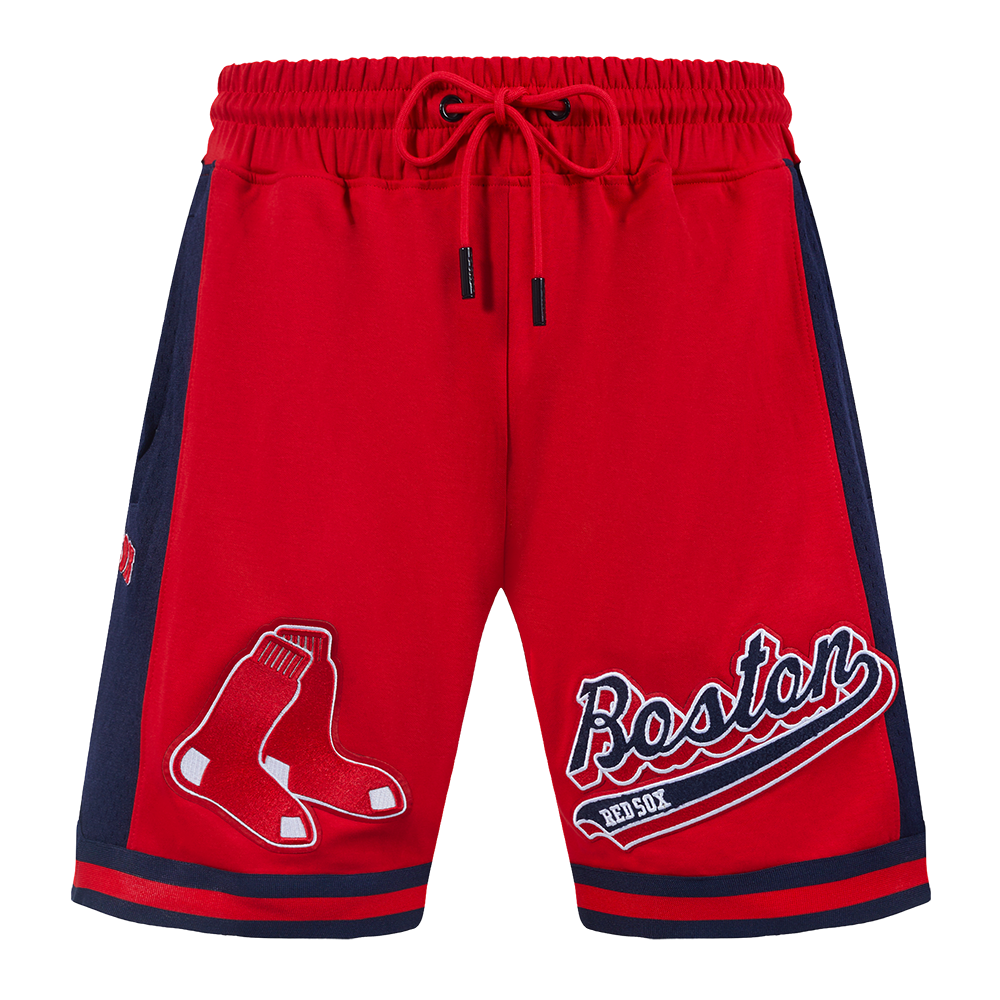 MLB BOSTON RED SOX SCRIPT TAIL SHORT EN MAILLE DOUBLE 2.0 POUR HOMME (ROUGE/MARINE MINUIT/ROUGE)