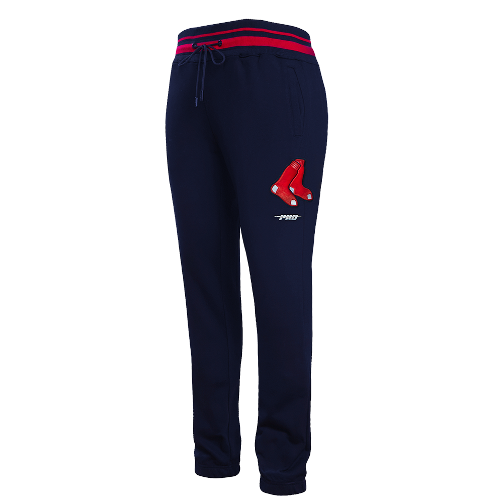 MLB BOSTON RED SOX SCRIPT TAIL PANTALON OUATÉ EN MOLLETON CÔTELÉ POUR HOMME (MARINE MINUIT/ROUGE/MARINE MINUIT)