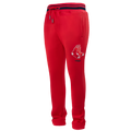 MLB BOSTON RED SOX SCRIPT TAIL MEN'S RIB FLC SWEATPANT (RED/MIDNIGHT NAVY/RED)