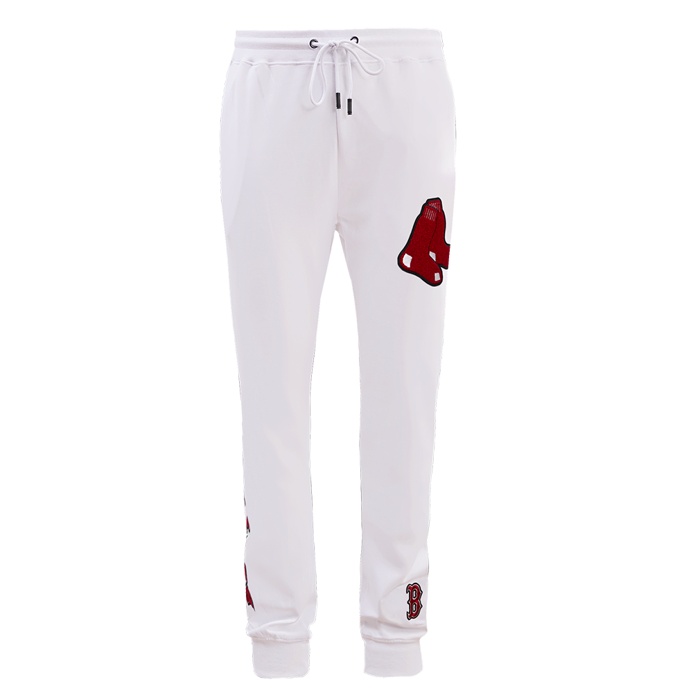 MLB BOSTON RED SOX CLASSIC CHENILLE PANTALON JOGGER POUR HOMME (BLANC)