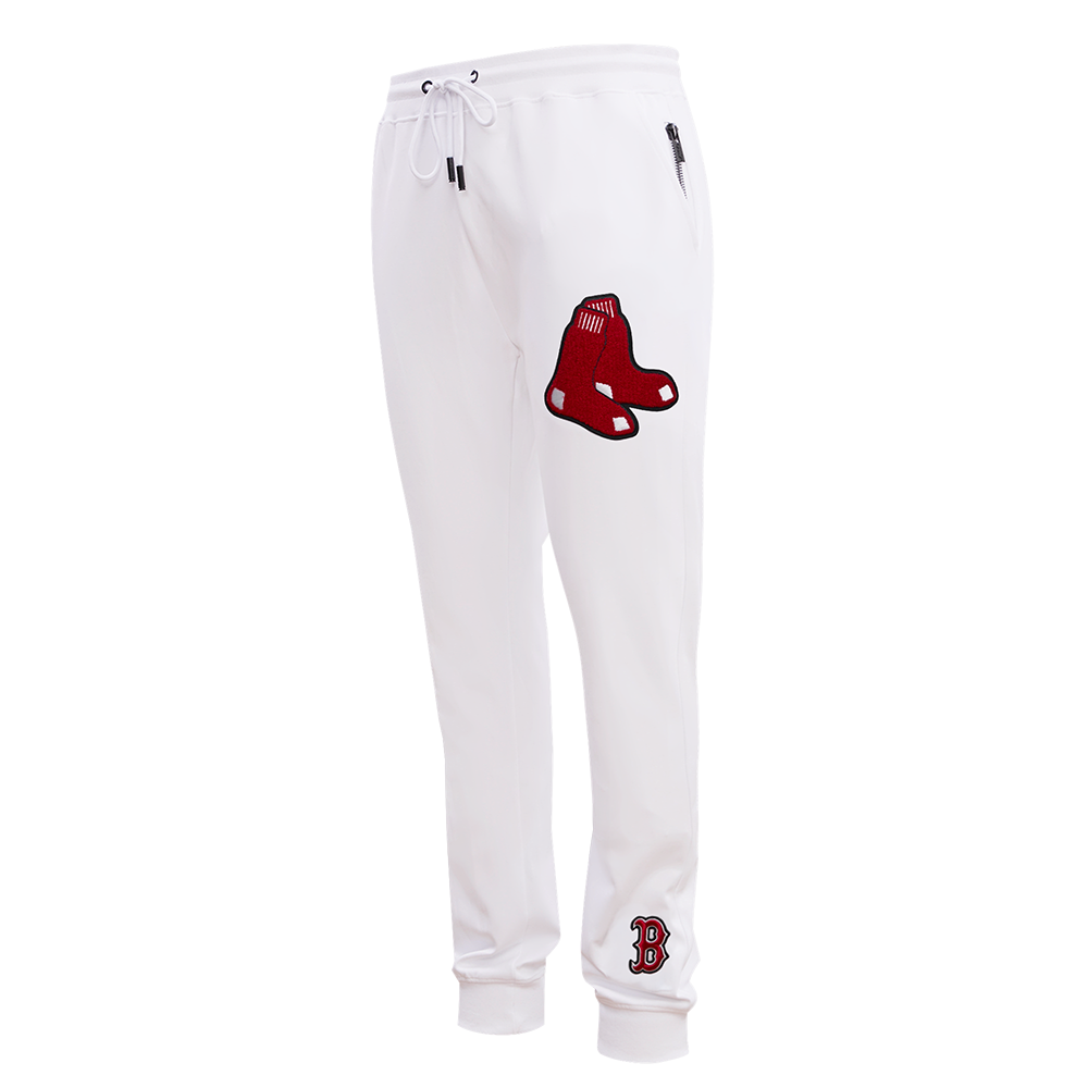 MLB BOSTON RED SOX CLASSIC CHENILLE PANTALON JOGGER POUR HOMME (BLANC)