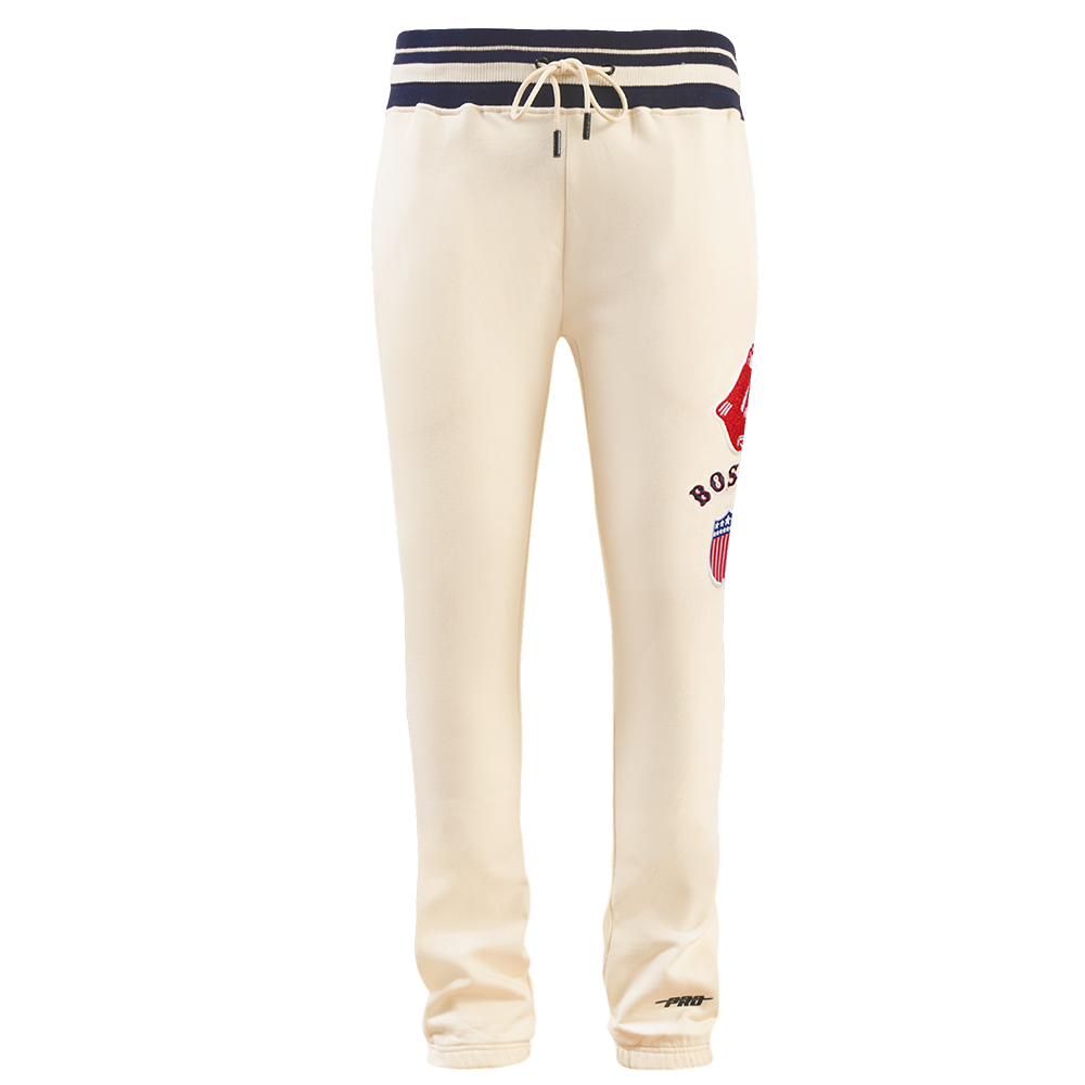 MLB BOSTON RED SOX RETRO CLASSIC MEN'S SWEATPANT (EGGSHELL/ MIDNIGHT NAVY)