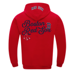MLB BOSTON RED SOX SOUVENIR CHANDAIL À CAPUCHON EN MOLLETON POUR HOMME (ROUGE)
