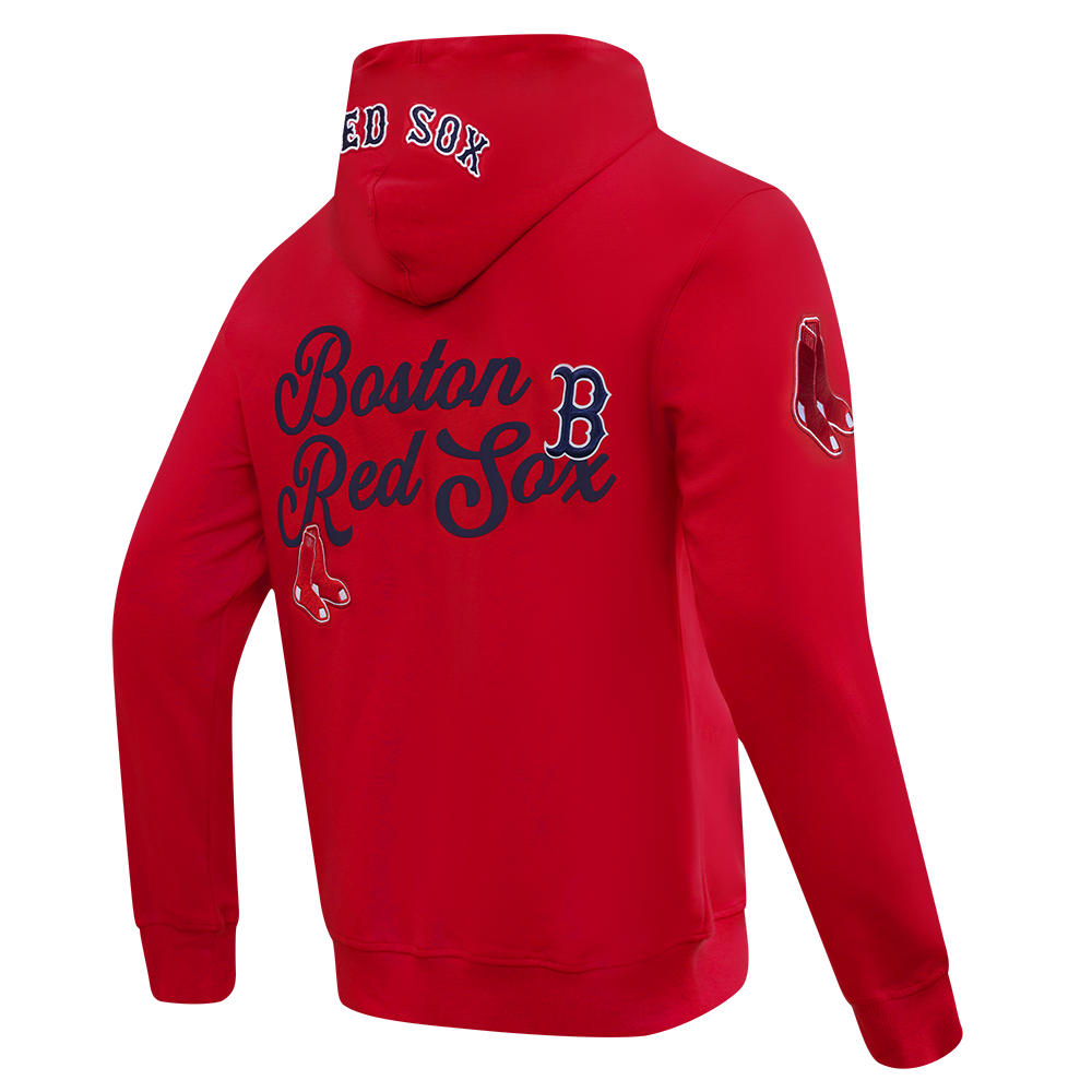MLB BOSTON RED SOX SOUVENIR CHANDAIL À CAPUCHON EN MOLLETON POUR HOMME (ROUGE)