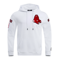 MLB BOSTON RED SOX CLASSIC CHENILLE MEN'S PULLOVER HOODIE (WHITE)