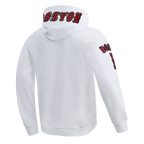MLB BOSTON RED SOX CLASSIC CHENILLE MEN'S PULLOVER HOODIE (WHITE)