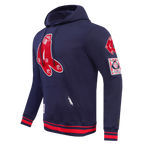 MLB BOSTON RED SOX RETRO CLASSIC MEN'S PULLOVER HOODIE (MIDNIGHT NAVY/RED/MIDNIGHT NAVY)