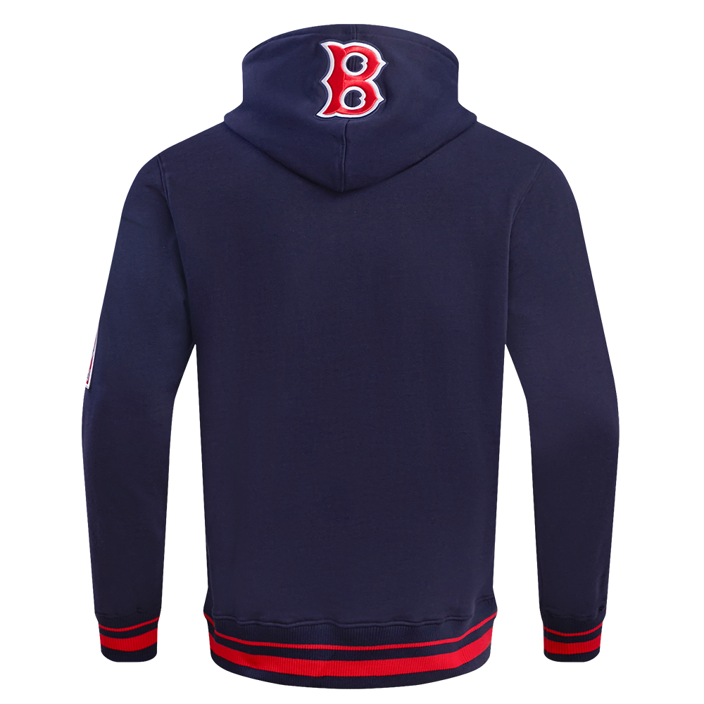 MLB BOSTON RED SOX RETRO CLASSIC MEN'S PULLOVER HOODIE (MIDNIGHT NAVY/RED/MIDNIGHT NAVY)