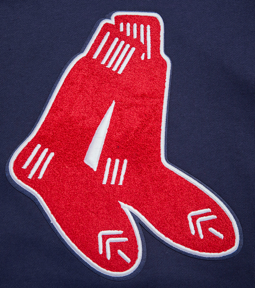 MLB BOSTON RED SOX RETRO CLASSIC MEN'S PULLOVER HOODIE (MIDNIGHT NAVY/RED/MIDNIGHT NAVY)