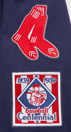 MLB BOSTON RED SOX RETRO CLASSIC MEN'S PULLOVER HOODIE (MIDNIGHT NAVY/RED/MIDNIGHT NAVY)