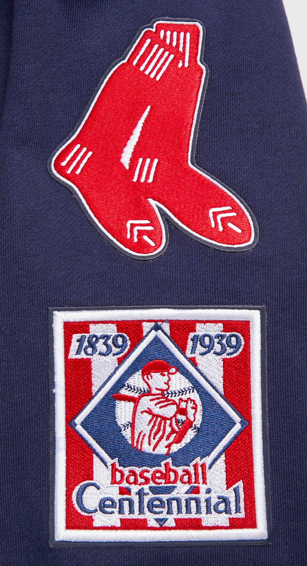 MLB BOSTON RED SOX RETRO CLASSIC MEN'S PULLOVER HOODIE (MIDNIGHT NAVY/RED/MIDNIGHT NAVY)