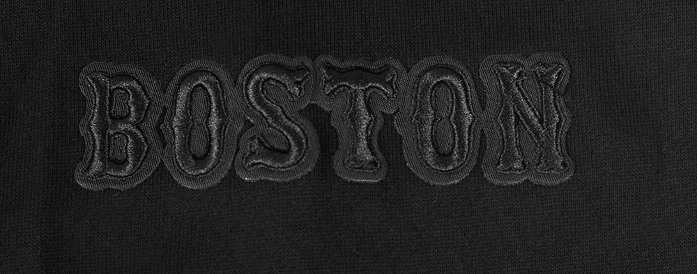 MLB BOSTON RED SOX NEUTRAL MEN'S  DROP SHOULDER FLC PO HOODIE (BLACK)