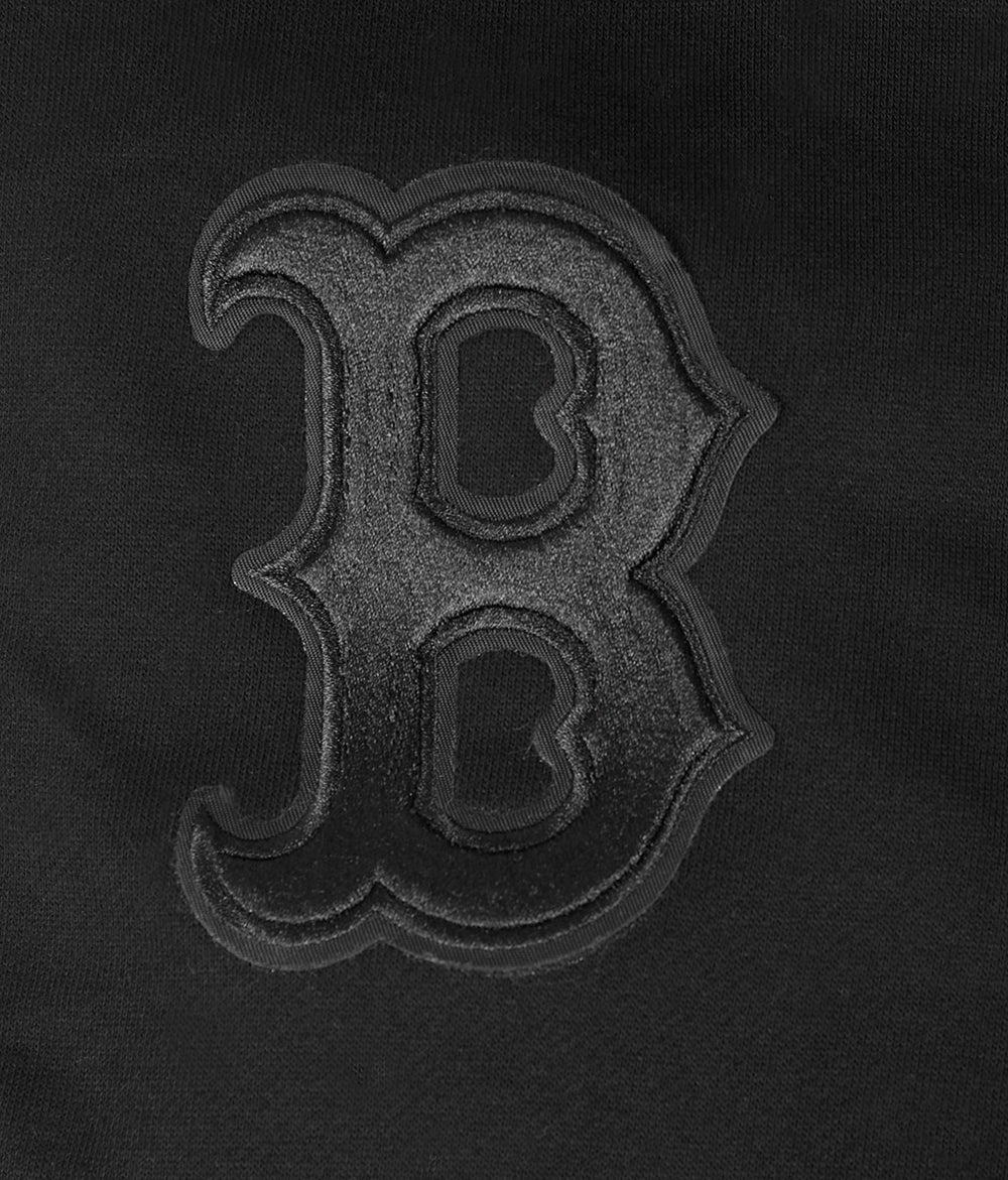MLB BOSTON RED SOX NEUTRAL MEN'S  DROP SHOULDER FLC PO HOODIE (BLACK)