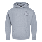 MLB BOSTON RED SOX NEUTRAL CHANDAIL À CAPUCHON EN MOLLETON À ÉPAULES TOMBANTES POUR HOMME (GRIS CHINÉ FONCÉ)