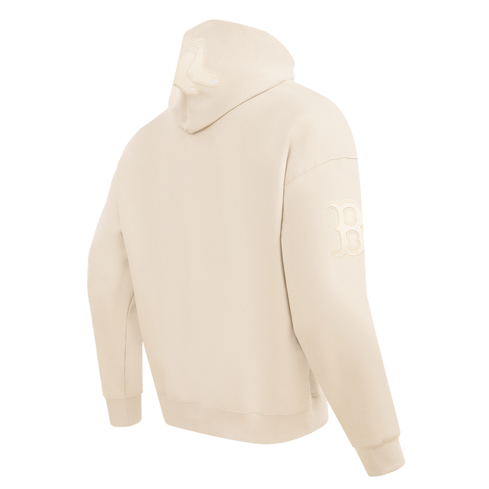 MLB BOSTON RED SOX NEUTRAL MEN'S  DROP SHOULDER FLC PO HOODIE (EGGSHELL)