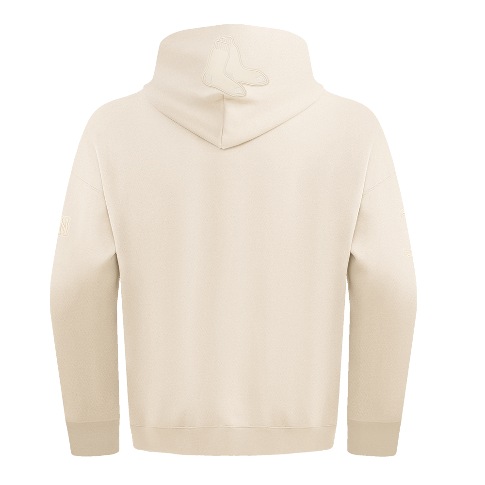 MLB BOSTON RED SOX NEUTRAL MEN'S  DROP SHOULDER FLC PO HOODIE (EGGSHELL)