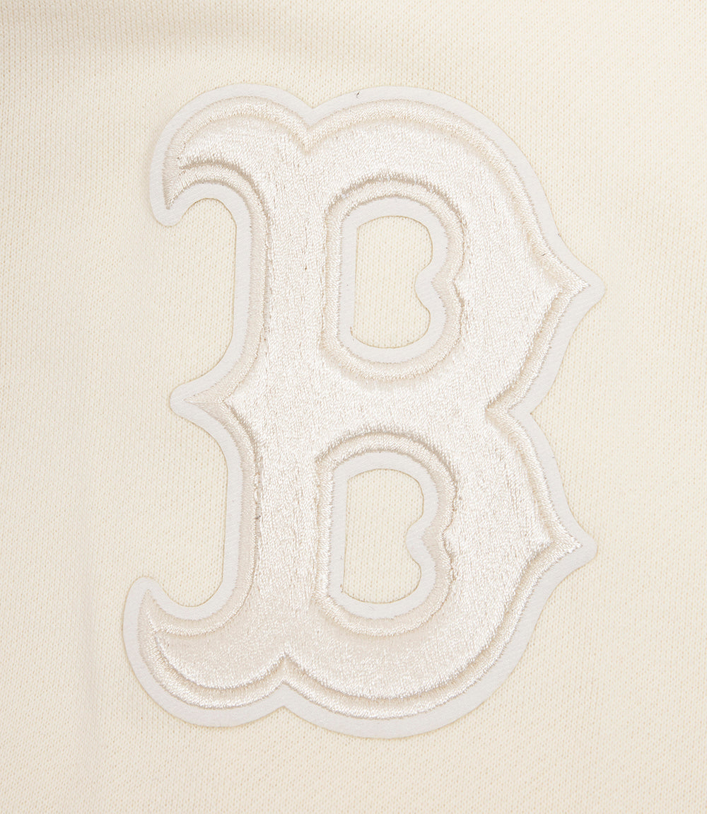 MLB BOSTON RED SOX NEUTRAL MEN'S  DROP SHOULDER FLC PO HOODIE (EGGSHELL)