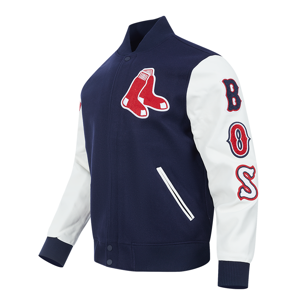 MLB BOSTON RED SOX CLASSIC WOOL MEN'S VARSITY JACKET (MIDNIGHT NAVY)