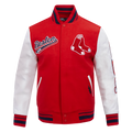 MLB BOSTON RED SOX SCRIPT TAIL BLOUSON COLLÉGIAL POUR HOMME (ROUGE/BLANC/MARINE MINUIT)