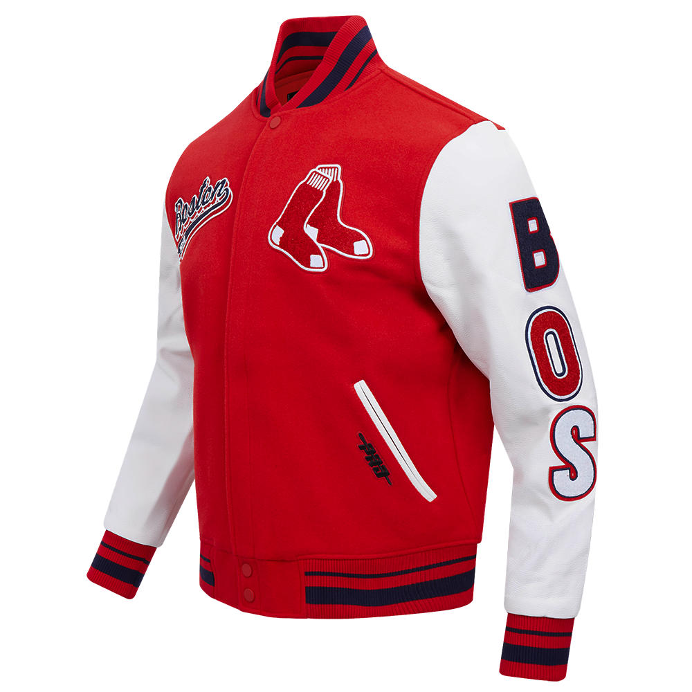 MLB BOSTON RED SOX SCRIPT TAIL MEN'S RIB WOOL VARSITY (RED/WHITE/MIDNIGHT NAVY)