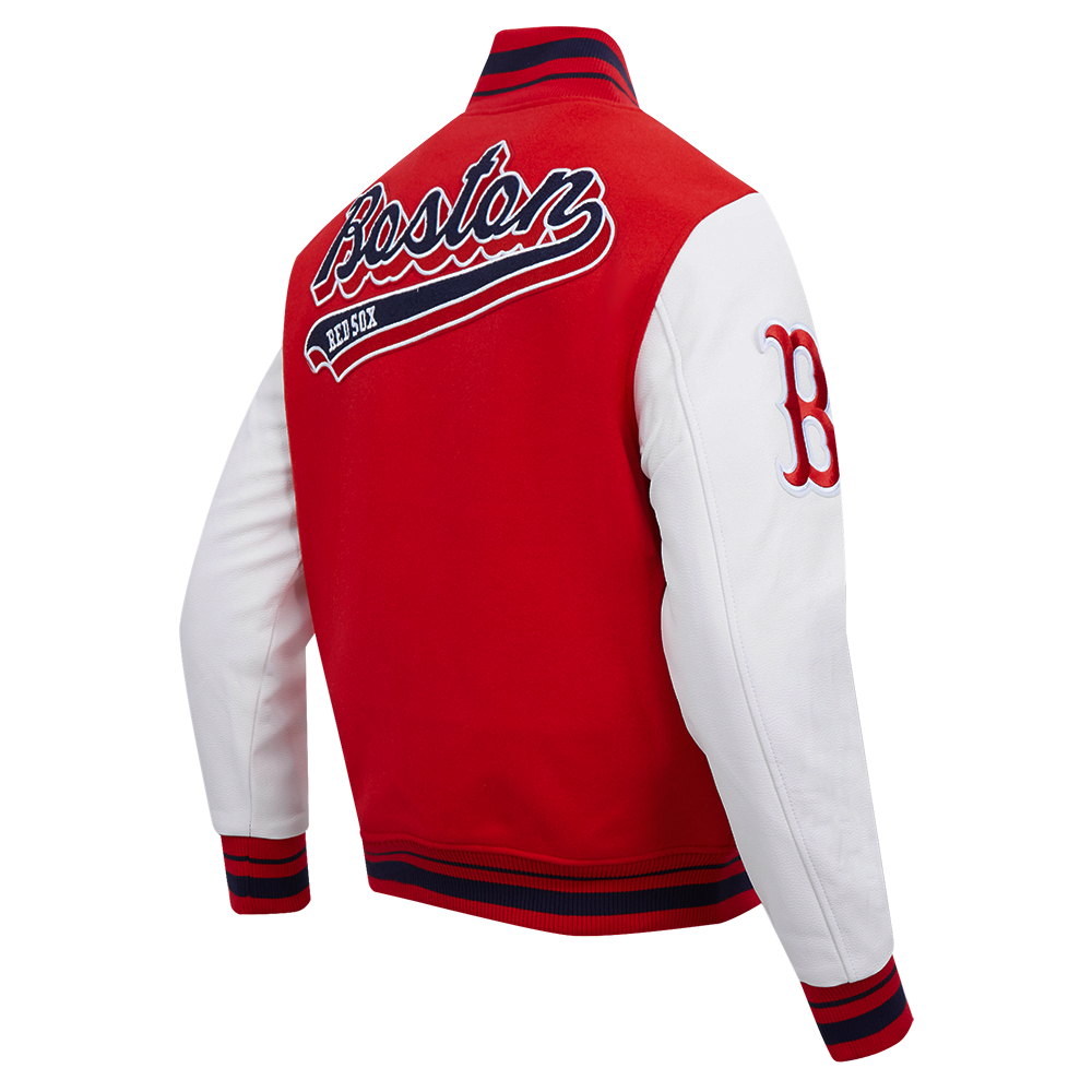 MLB BOSTON RED SOX SCRIPT TAIL BLOUSON COLLÉGIAL POUR HOMME (ROUGE/BLANC/MARINE MINUIT)