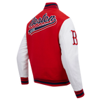 MLB BOSTON RED SOX SCRIPT TAIL BLOUSON COLLÉGIAL POUR HOMME (ROUGE/BLANC/MARINE MINUIT)