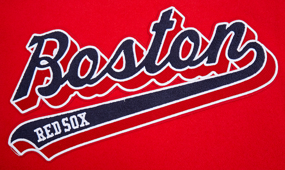 MLB BOSTON RED SOX SCRIPT TAIL BLOUSON COLLÉGIAL POUR HOMME (ROUGE/BLANC/MARINE MINUIT)