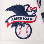 MLB BOSTON RED SOX MEN'S MOTO JACKET (EGGSHELL/ MIDNIGHT NAVY)