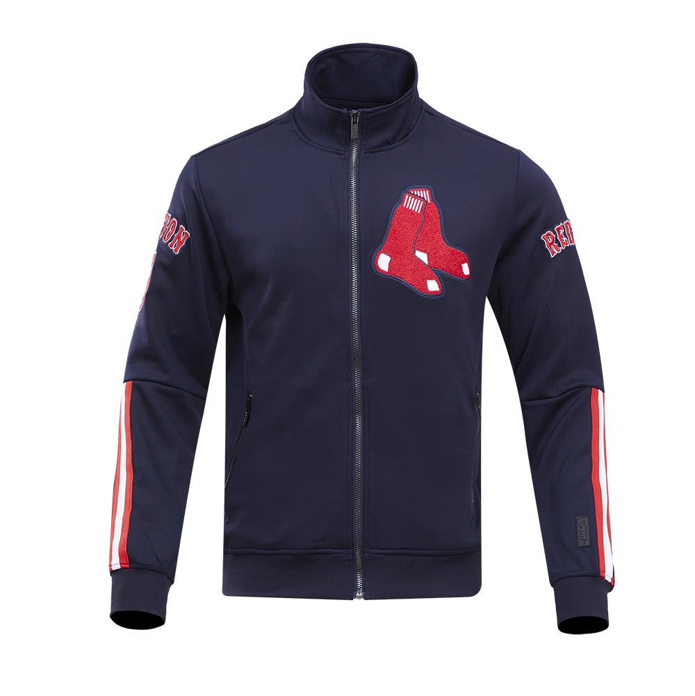 MLB BOSTON RED SOX CLASSIC VESTE D'ENTRAÎNEMENT EN MAILLE DOUBLE POUR HOMME (MARINE MINUIT)