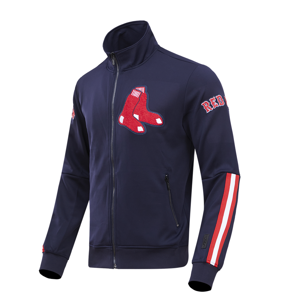 MLB BOSTON RED SOX CLASSIC VESTE D'ENTRAÎNEMENT EN MAILLE DOUBLE POUR HOMME (MARINE MINUIT)