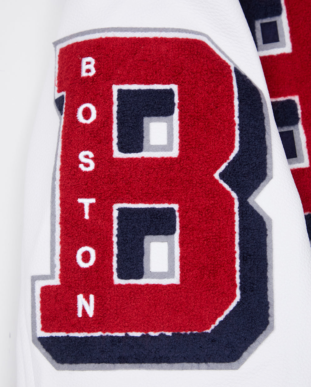 MLB BOSTON RED SOX MASH UP MEN'S RIB WOOL VARSITY JACKET (MIDNIGHT NAVY/RED/MIDNIGHT NAVY)