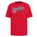 MLB BOSTON RED SOX SCRIPT TAIL HAUT DE COUPE BOYFRIEND POUR FEMME (ROUGE)