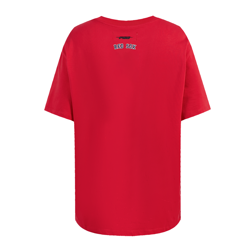MLB BOSTON RED SOX SCRIPT TAIL HAUT DE COUPE BOYFRIEND POUR FEMME (ROUGE)
