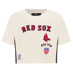 MLB BOSTON RED SOX RETRO CLASSIC WOMEN'S BOXY TOP (EGGSHELL)