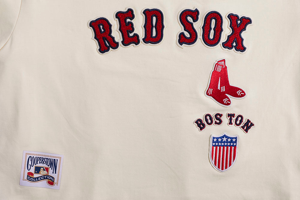 MLB BOSTON RED SOX RETRO CLASSIC WOMEN'S BOXY TOP (EGGSHELL)