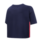 MLB BOSTON RED SOX RETRO CLASSIC HAUT À COUPE CARRÉE POUR FEMME (MARINE MINUIT)