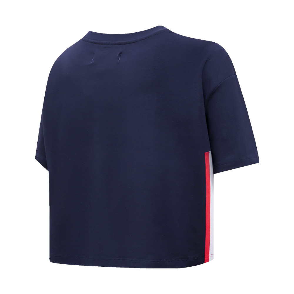 MLB BOSTON RED SOX RETRO CLASSIC HAUT À COUPE CARRÉE POUR FEMME (MARINE MINUIT)
