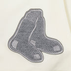 MLB BOSTON RED SOX REVERSE FRENCH TERRY WOMEN'S SINGLE JERSEY BOXY TOP (EGGSHELL)