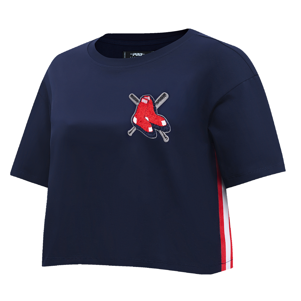 MLB BOSTON RED SOX MASHUP WOMEN'S BOXY TOP (MIDNIGHT NAVY)
