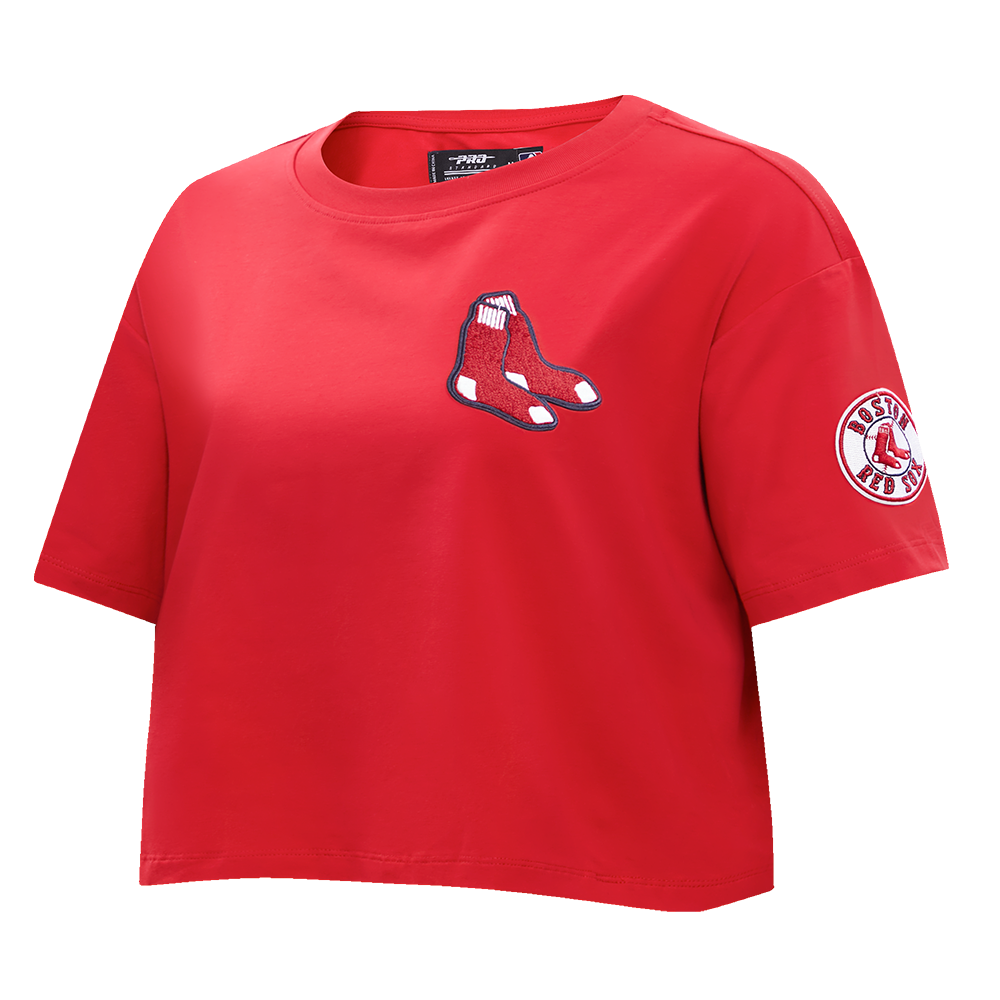 MLB BOSTON RED SOX CLASSIC HAUT À COUPE CARRÉE POUR FEMME (ROUGE)