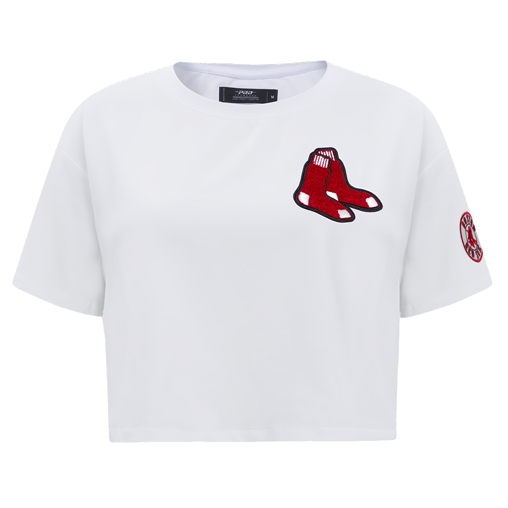 MLB BOSTON RED SOX CLASSIC WOMEN'S BOXY TOP (WHITE)