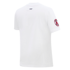 MLB BOSTON RED SOX CLASSIC SHORT SLEEVE WOMEN'S SINGLE JERSEY SLIM FIT TOP (WHITE)