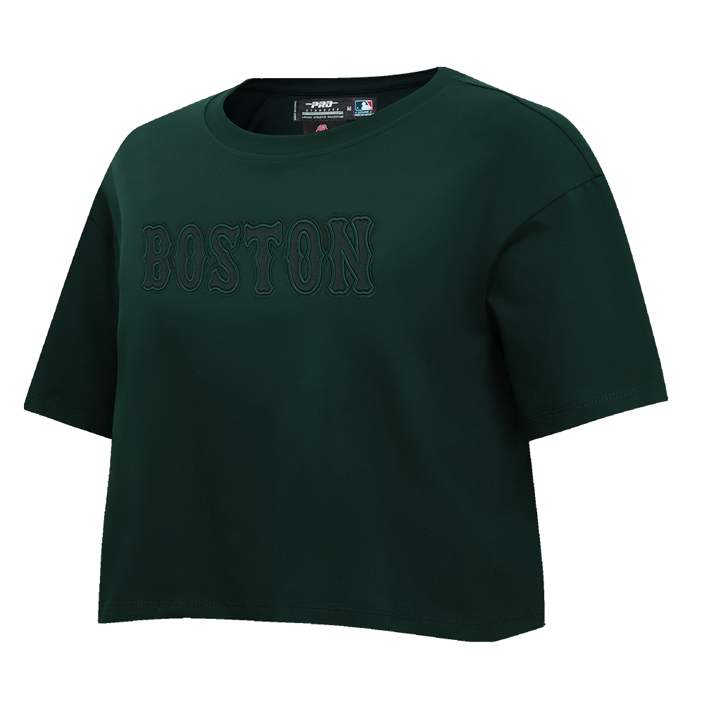 MLB BOSTON RED SOX NEUTRAL WOMEN'S BOXY TOP (FOREST GREEN)