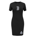 MLB BOSTON RED SOX REVERSE FRENCH TERRY WOMEN'S BODYCON DRESS (BLACK)
