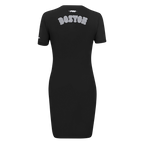 MLB BOSTON RED SOX REVERSE FRENCH TERRY WOMEN'S BODYCON DRESS (BLACK)