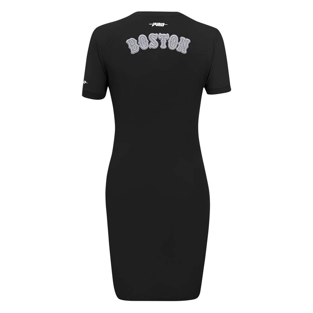 MLB BOSTON RED SOX REVERSE FRENCH TERRY WOMEN'S BODYCON DRESS (BLACK)