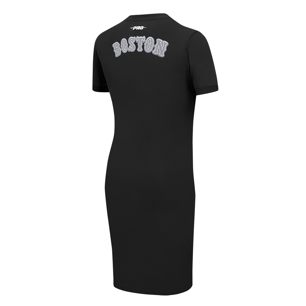 MLB BOSTON RED SOX REVERSE FRENCH TERRY WOMEN'S BODYCON DRESS (BLACK)