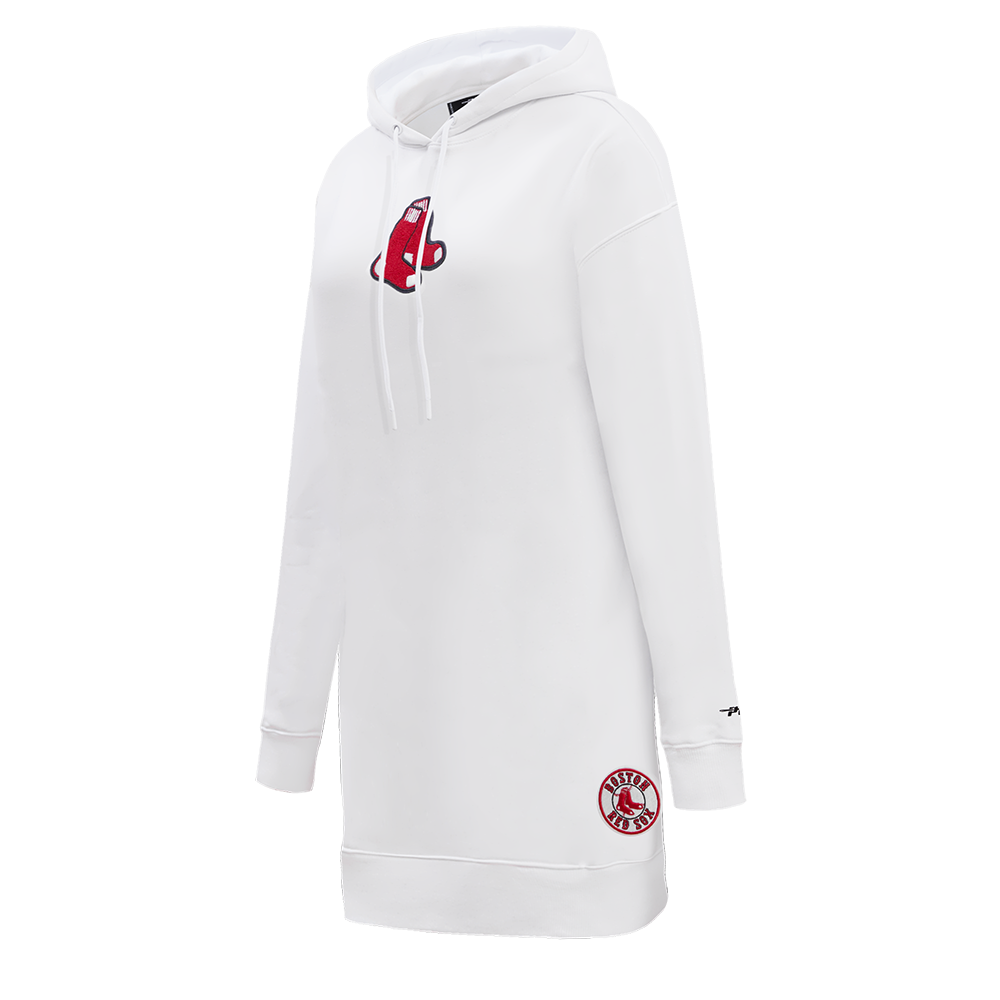 MLB BOSTON RED SOX CLASSIC WOMEN'S HOODIE DRESS (WHITE)