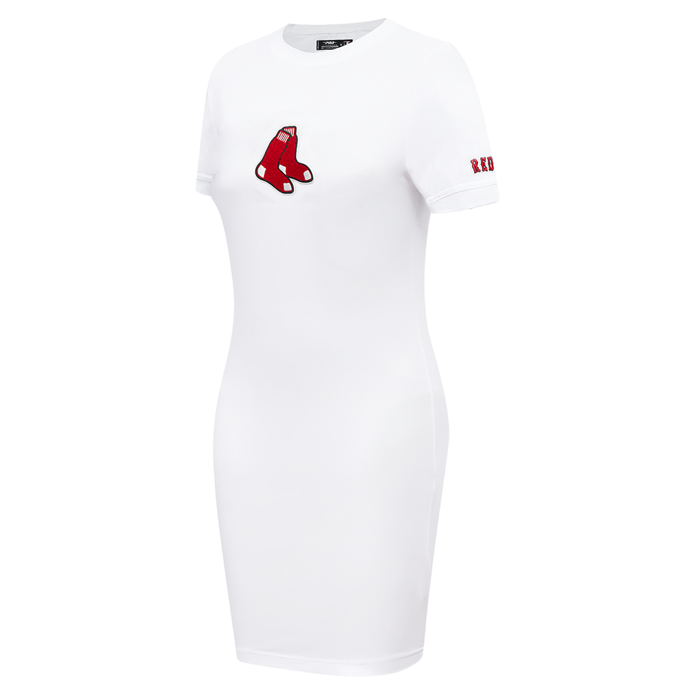 MLB BOSTON RED SOX CLASSIC WOMEN'S BODYCON DRESS (WHITE)